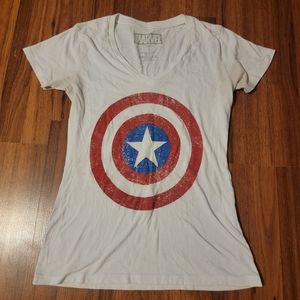 Marvel Captian America Shield Logo Shirt - Size Large